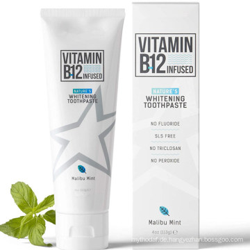 Private Custom Vegan Bio Mint Vitamin B12 Whitening Zahnpasta